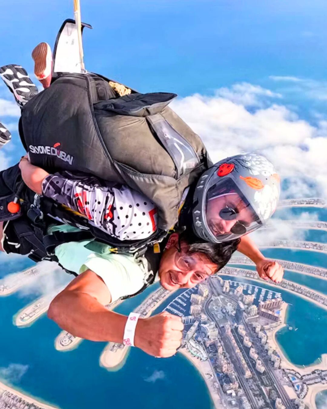 Skydiving over Palm Jumeirah